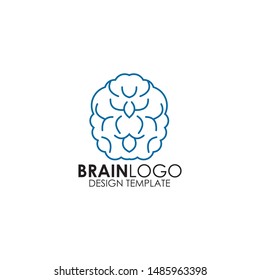 Human brain icon logo design inspiration vector template