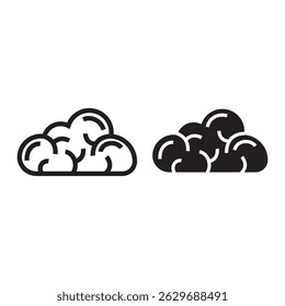 human brain icon. brain mind idea creativity image.