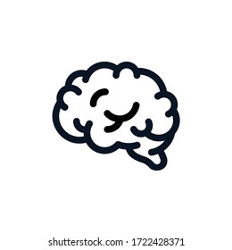 Icono del cerebro humano con vínculos neuronales