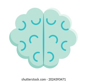 human brain icon on white background