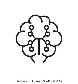 Icono del cerebro humano - sobre fondo blanco