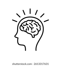 Human brain icon set. Logo digital technology, tech science, global digital, enhanced memory and focus, expert, genius, idea, intelligent, brainstorm, knowledge, creative, smart, solution, Vector.