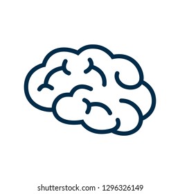 Human brain icon sign - stock vector