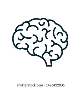 Human brain icon sign - for stock vector