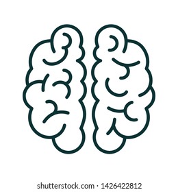 Human brain icon sign - vector for stock
