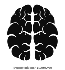 Human brain icon. Simple illustration of human brain vector icon for web design isolated on white background