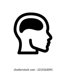 Human brain icon (Simple vector illustration)