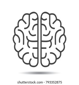Human brain icon - stock vector