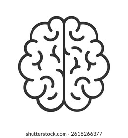 Human brain icon. Symbolizes intelligence, thought process, and mental health