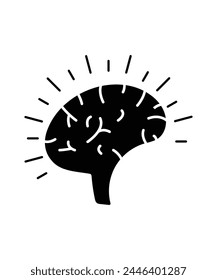 Icono de cerebro humano, el mejor ícono plano del Vector.