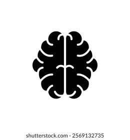 Human brain icon Vector flat thin line illustration