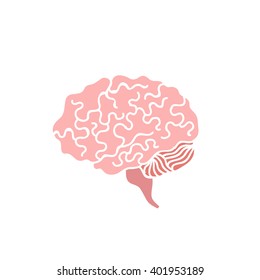 human brain icon. vector illustration