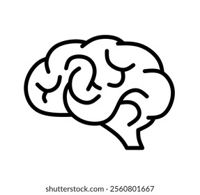 human brain icon vector on white background