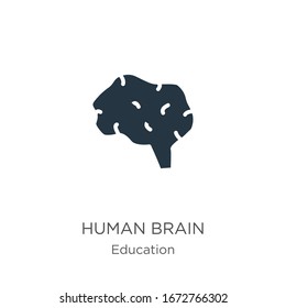 Human brain icon vector. Trendy flat human brain icon from education collection isolated on white background. Vector illustration can be used for web and mobile graphic design, logo, eps10