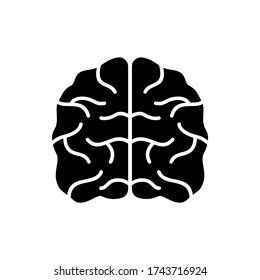 human brain icons. Thinking concept, brain flat symbol isolated on white background.