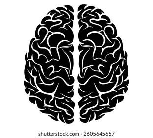 Human Brain Illustration Comparison Detailed vs Simplified Designs cliparts.