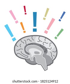 Ilustración e idea del cerebro humano o descubrimiento
concepto
