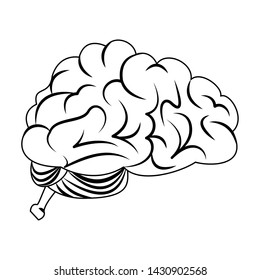 Human brain intelligence symbol isolated vector illustration graphic design