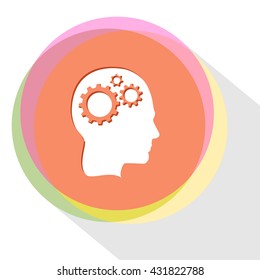 human brain. Internet template. Vector icon.