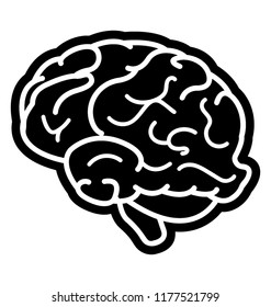 
Human brain isolated design
