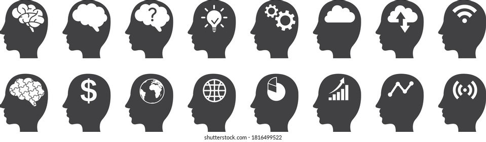 Human brain. Isolated vector icon