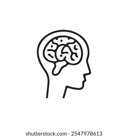 Human brain. Isolated vector icon