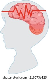 Human brain isolated vector illustration