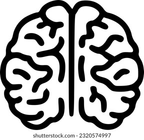 Human brain line icon. linear style sign for mobile concept and web sign, symbol, vector, art