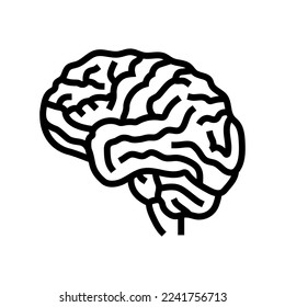 human brain human line icon vector. human brain human sign. isolated contour symbol black illustration