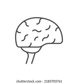 Human brain line outline icon