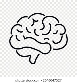 Human brain line vector icon