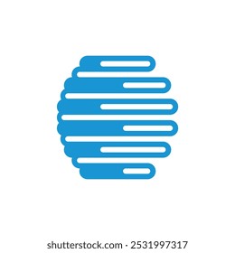 Human brain logo design with minimalist concept