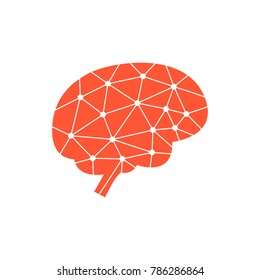 Human Brain Logo. Vector illustration.