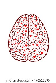 Human brain in love