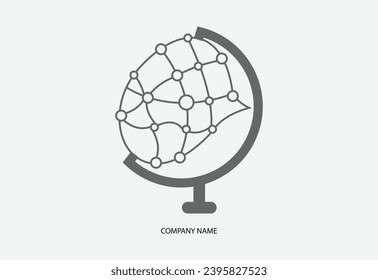 Ilustración del icono del vector médico del cerebro humano aislado en fondo blanco