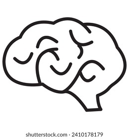 Human brain medical vector icon illustration isolated on white background