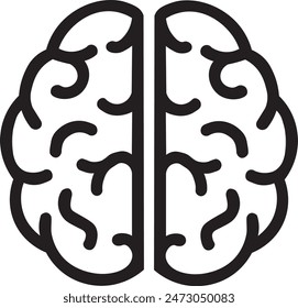 Human brain medical vector icon illustration isolated on white background