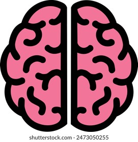 Human brain  medical vector icon illustration isolated on white background