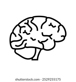 Ilustración de icono de Vector médico del cerebro humano