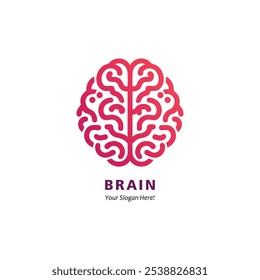 Human brain medical vector icon illustration isolated on white background
