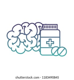 human brain mental care bottle medicine