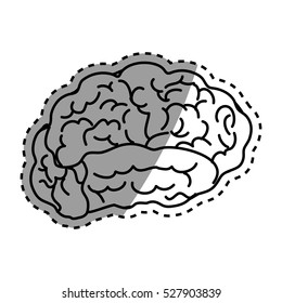 Human brain mind icon vector illustration graphic design