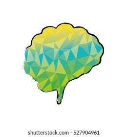Human brain mind icon vector illustration graphic design