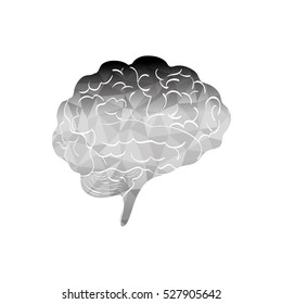 Human brain mind icon vector illustration graphic design
