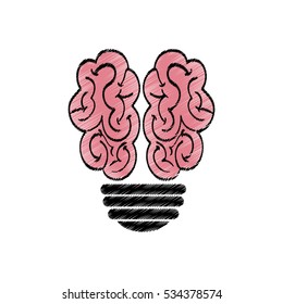 Human brain mind icon vector illustration graphic design