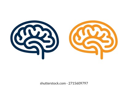 Cerebro humano Idea de mente Diseño de logotipo Vector Icon Plantilla