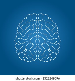 Human brain modern icon. Nervous system organ