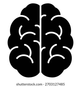 Icono de órgano cerebral humano para el pensamiento y el sistema nervioso