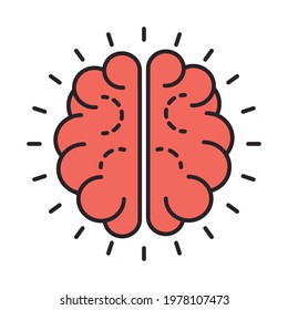human brain organ isolated style