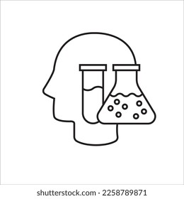 human brain process icon, or thoughts that exist in the brain .